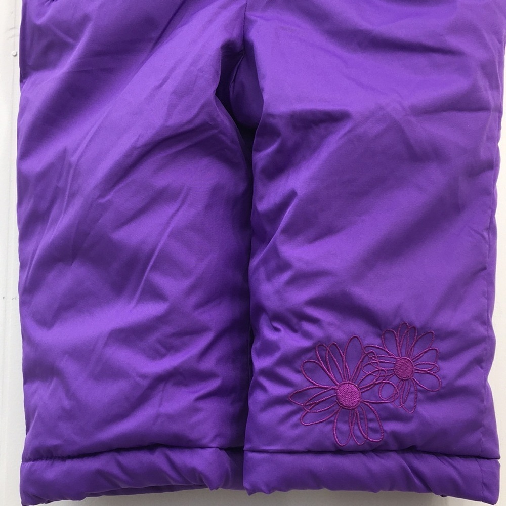 Pink Platinum Purple Daisy Print Coat Bib Set Size 12 M EXCELLENT Condition - Picture 6 of 9